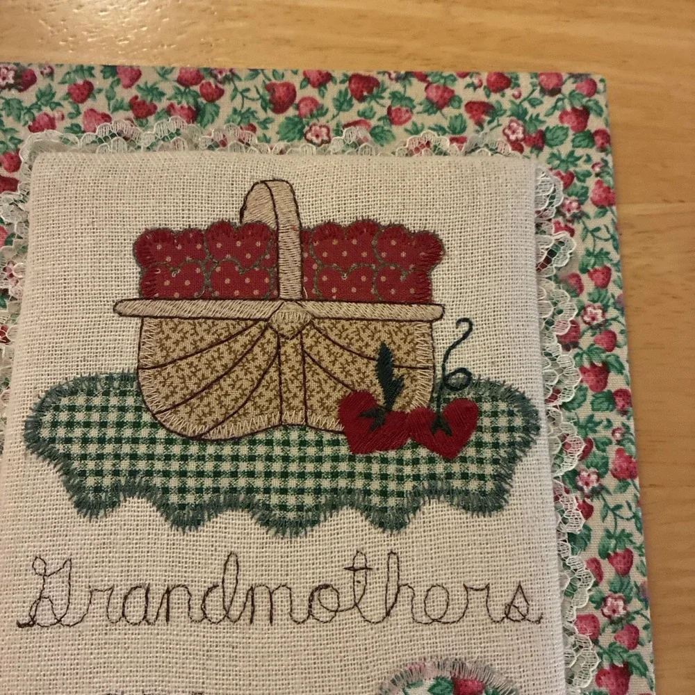 Grandmothers Are Berry Special Fabric Notebook With Notepad Cottage Core